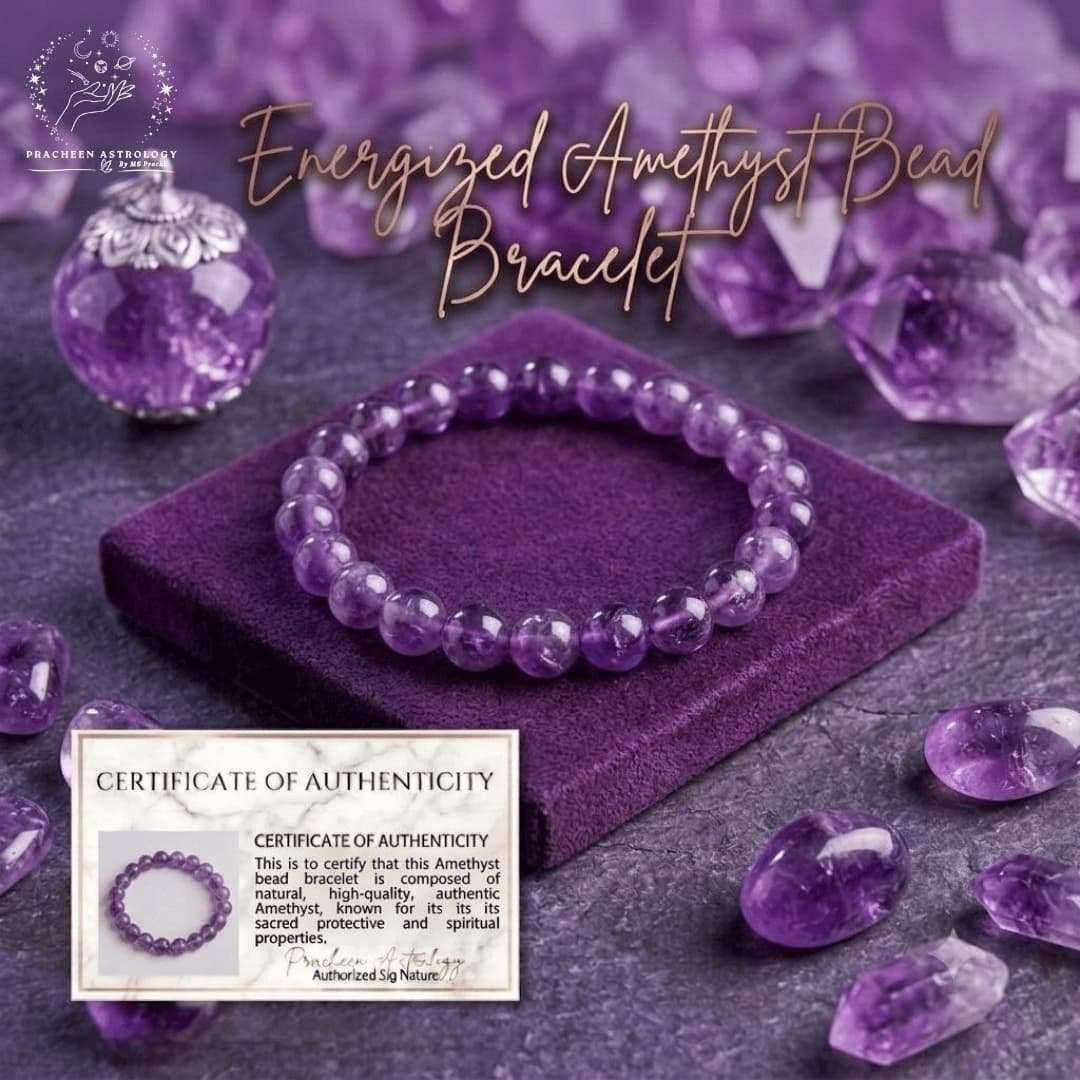 Pracheen Crystals Natural Amethyst Bracelet Pracheen Crystals Natural Amethyst Bracelet