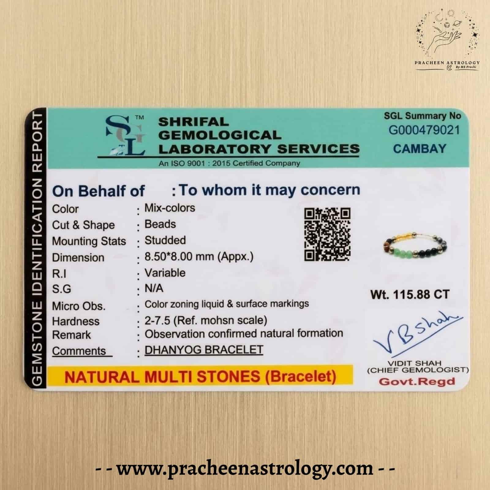 Pracheen Crystals Dhan Yog Bracelet Pracheen Crystals Dhan Yog Bracelet