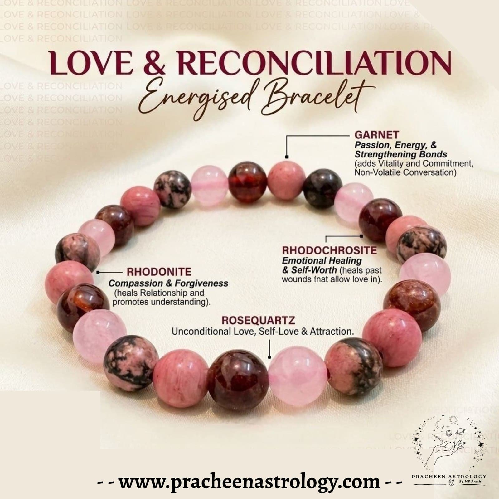 Pracheen Crystals Love Reconciliation Bracelet Pracheen Crystals Love Reconciliation Bracelet