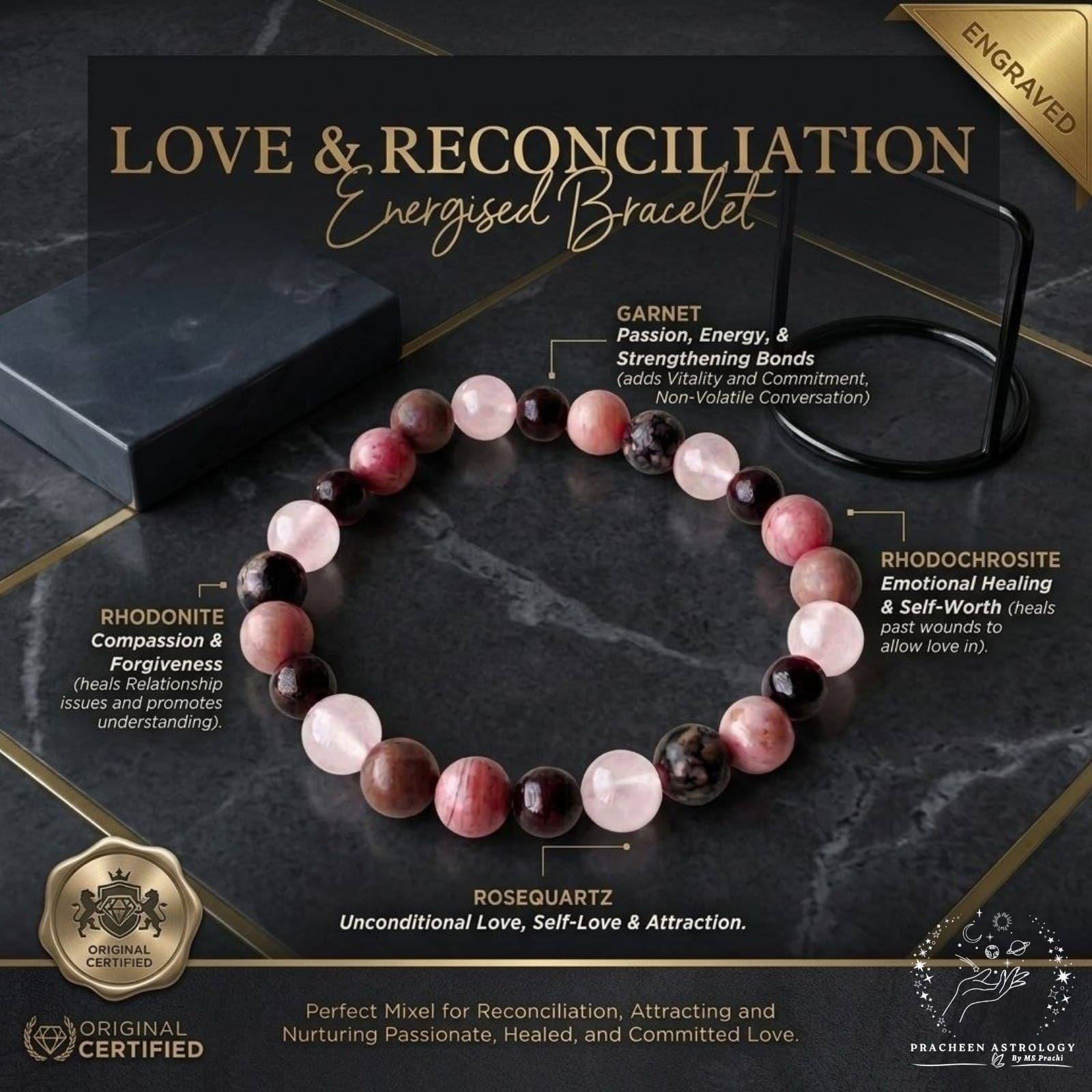 Pracheen Crystals Love Reconciliation Bracelet Pracheen Crystals Love Reconciliation Bracelet