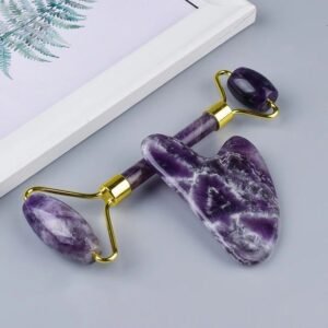 Energized Amethyst Face Roller & Gua Sha Tool