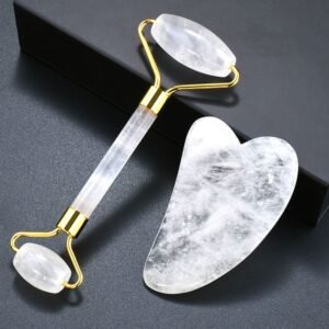 Clear Quartz Face Roller & Gua Sha