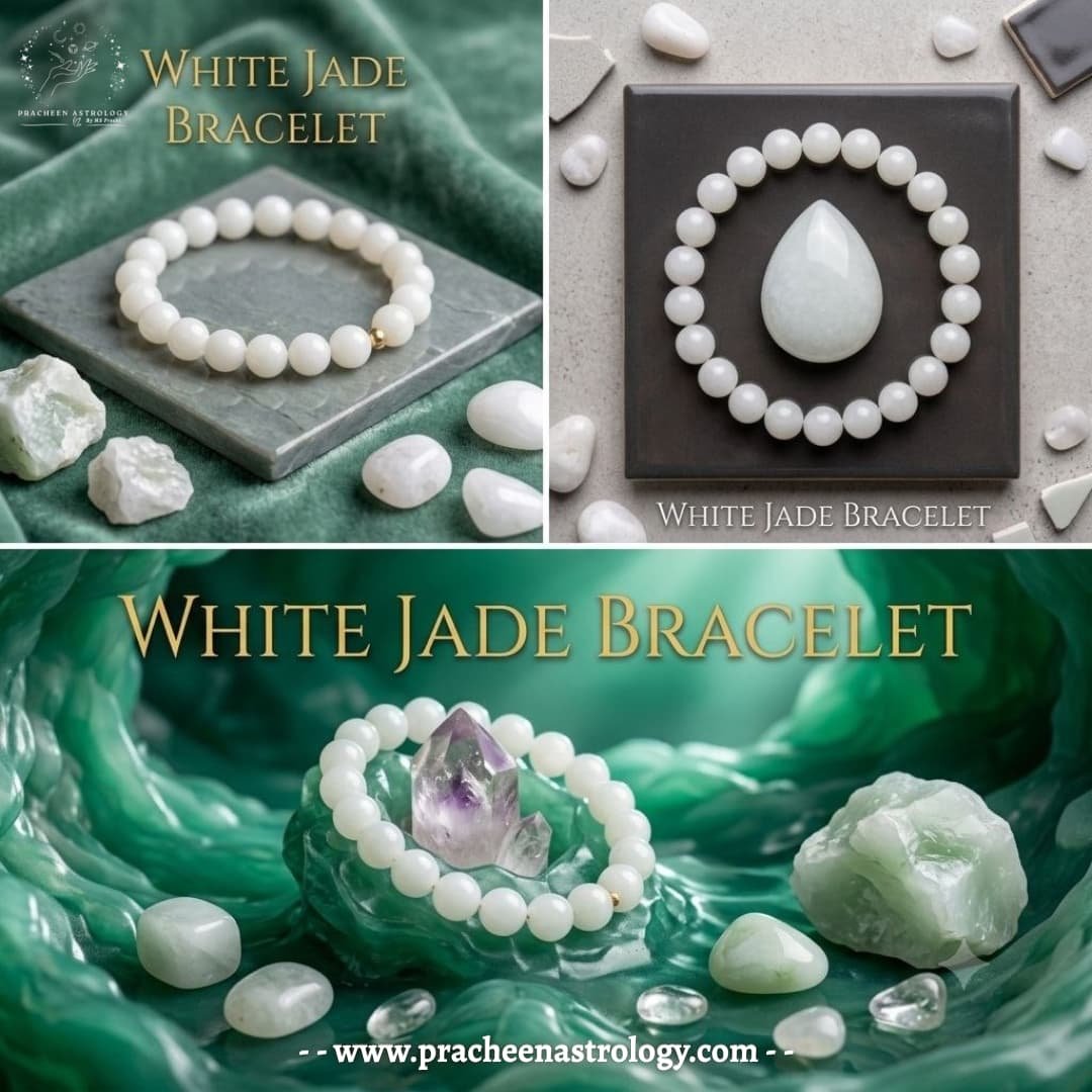 Pracheen Crystals White Jade Bracelet Pracheen Crystals White Jade Bracelet
