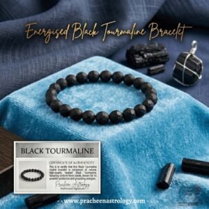 Pracheen Crystals Black Tourmline Bracelet