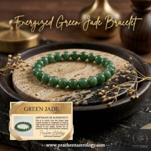Pracheen Crystals Natural Green Jade Bracelet