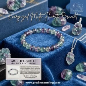 Pracheen Crystals Natural Multi Fluorite Bracelet