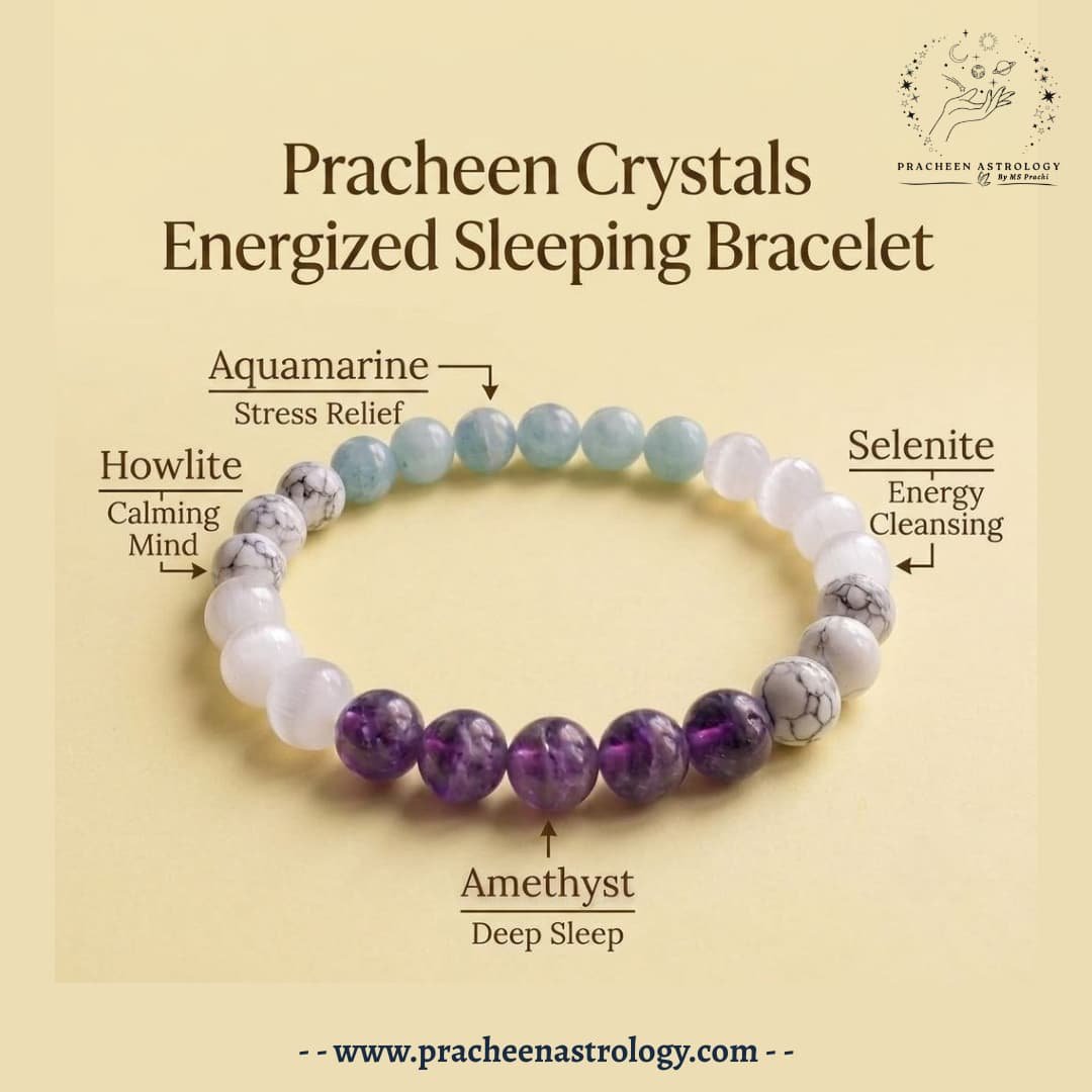 Pracheen Crystals Sleep Support & Insomnia Relief Bracelet Pracheen Crystals Sleep Support & Insomnia Relief Bracelet