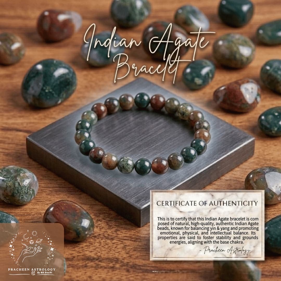 Pracheen Crystals Natural Indian Agate Bracelet Pracheen Crystals Natural Indian Agate Bracelet