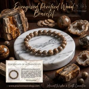 Pracheen Crystals Natural Petrified Wood Bracelet