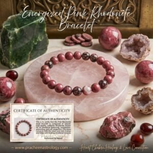 Pracheen Crystals Natural Pink Rhodonite Bracelet